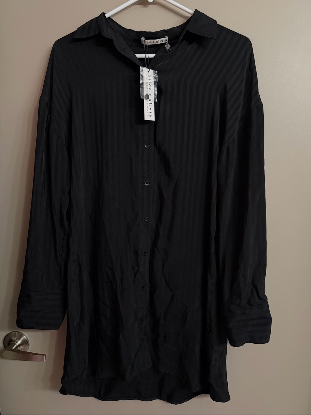 Alice + Olivia Button Down Long Sleeve Dress NWT
